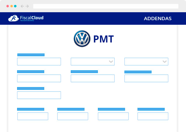 Addenda VW VOLKSWAGEN PMT para CFDI 4.0 Solicítala Aqui