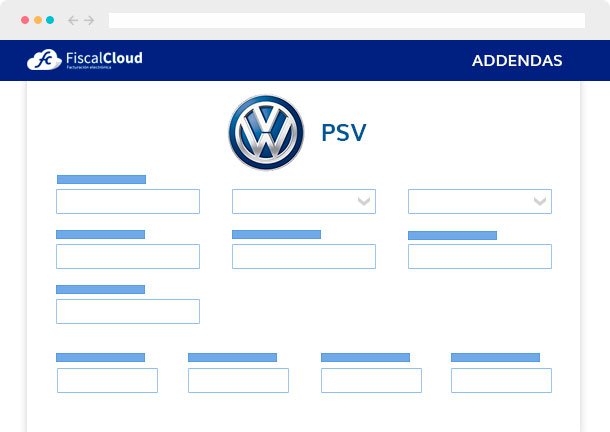Addenda VW VOLKSWAGEN PSV para CFDI 4.0 Solicítala Aquí